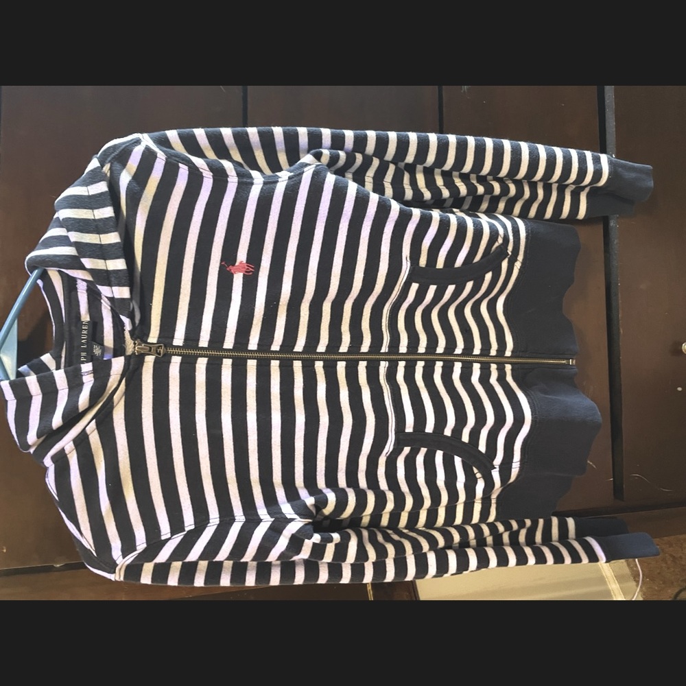 Abercrombie & Fitch Striped Hooded front zip jacket